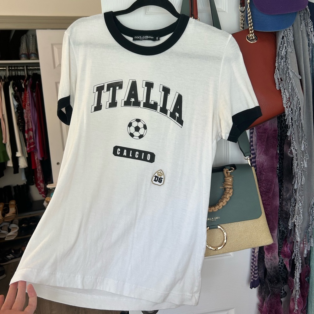 Vintage Dolce and Gabbana Italian soccer shirt